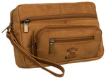 Men's leather pouch with handle by Always Wild