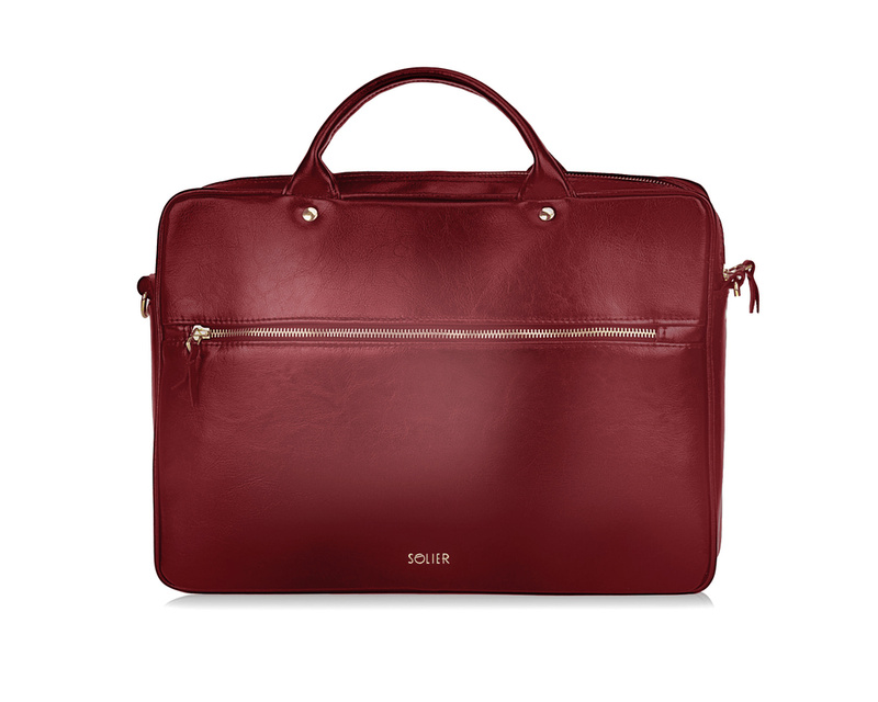 Genuine leather woman's laptop bag FL16 Sorrento burgundy