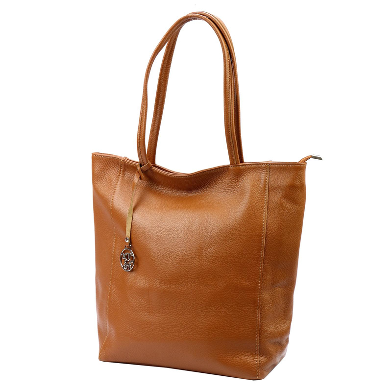 Large leather women's Gregorio shoulder shopper bag