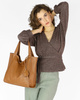 Modny skórzany shopper MAZZINI - Portofino Max camel