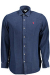 US POLO SHIRT LONG SLEEVE MAN BLUE