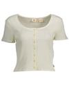 LEVI&#39;S WHITE WOMAN SHORT SLEEVE T-SHIRT