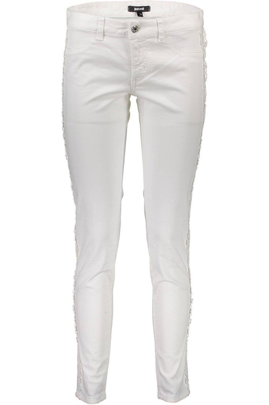 JUST CAVALLI WOMEN&#39;S WHITE TROUSERS