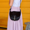 Small Leather Messenger Bag for Women in Retro Style