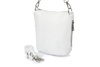 White Leather Handbag Small Postbag Italian Leather T85