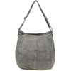 Grey suede A4 leather women's bag K49