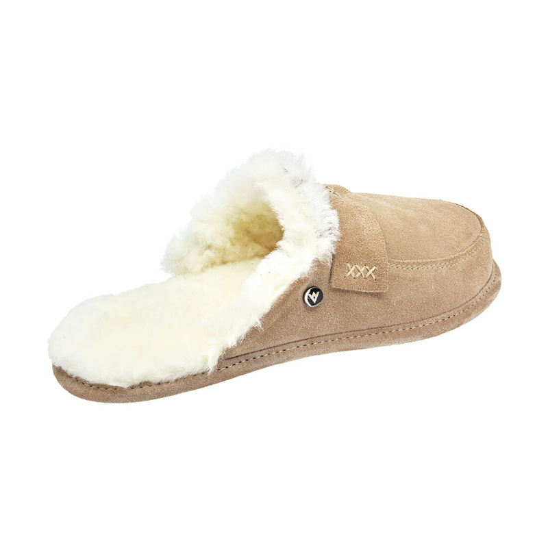 Women's sheepskin leather slippers