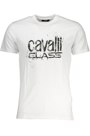 CAVALLI CLASS HERREN-KURZÄRMELIGES T-SHIRT WEISS