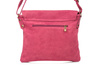 Fuchsia Italian Women's Wildleder Handtasche mit Klappe B67