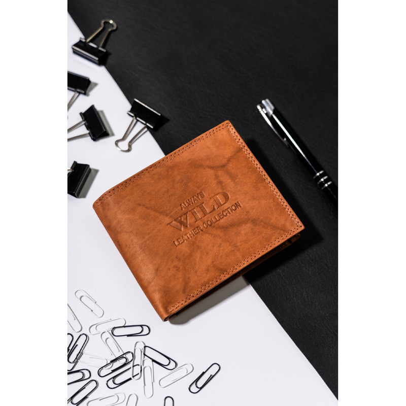 A roomy men's leather wallet by Always Wild