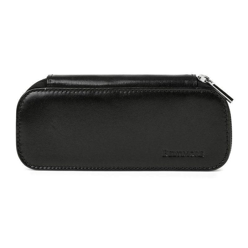 Navy blue pencil case Leather pen case Beltimore J05