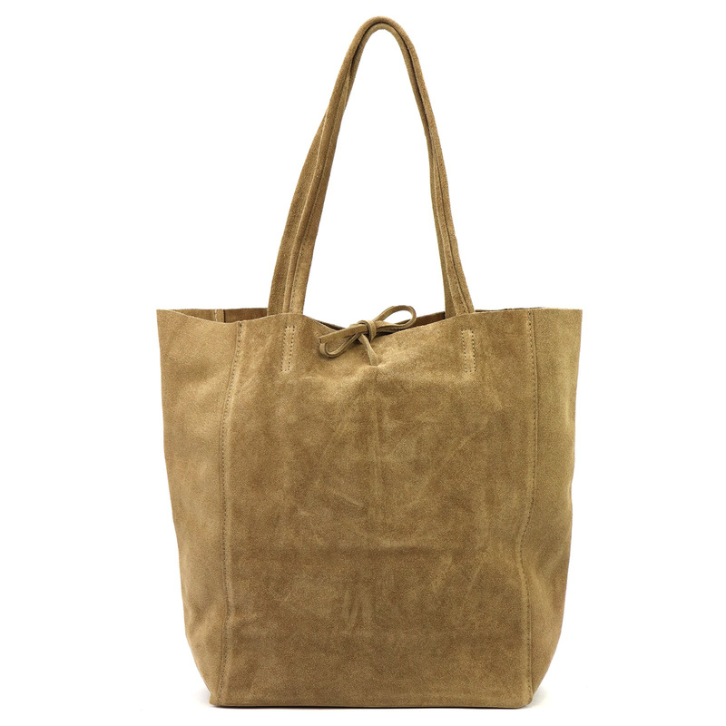 Leather suede women's shopper bag by Patrizia