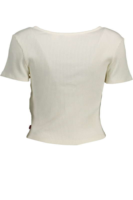 LEVI&#39;S WHITE WOMAN SHORT SLEEVE T-SHIRT