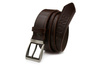 Beltimore men's leather wide belt denim brown 517 : Colors - brown, beige, Strap size - r.120-135 cm