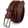 Beltimore leather men's brown narrow belt E16 : Colors - brown, beige, Strap size - r.110-125 cm