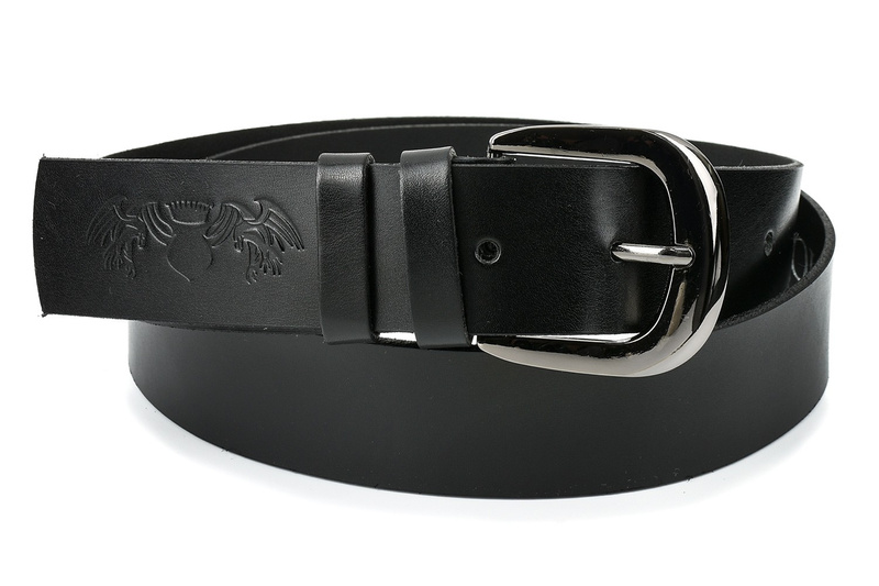 Beltimore leather women's pants belt 4 cm black A73: colors - black, stripes - r. 15-115 cm