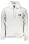 TOMMY HILFIGER MEN&#39;S GRAY ZIPLESS SWEATSHIRT