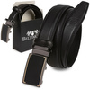 Men's leather belt buckle automatic black Beltimore A08 : Colors - black, Strap size - r.105-120 cm