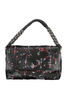 Women's designer messenger bag with flowers DESIGUAL