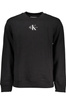 CALVIN KLEIN MEN&#39;S BLACK ZIPLESS SWEATSHIRT