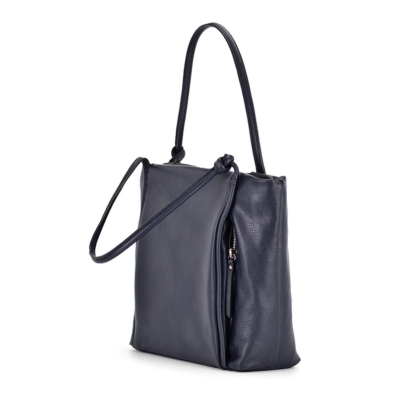 Beautiful elegant large women's leather shopper bag