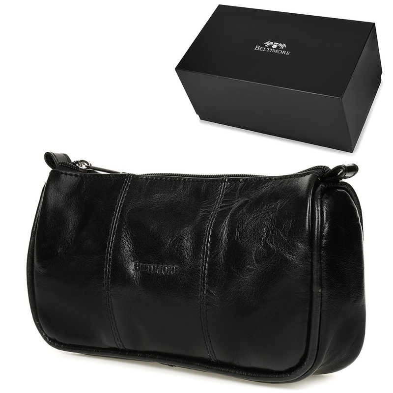 Beltimore Cosmetic Leather Black Pencil Case M79