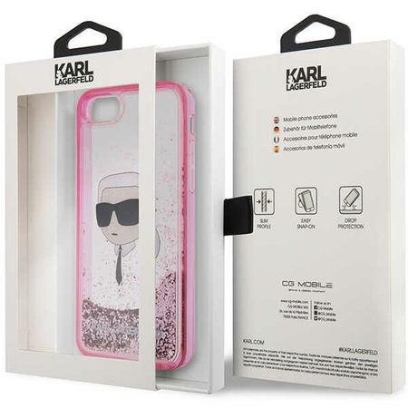 Karl Lagerfeld KLHCI8LNKHCP iPhone 7/8/ SE 2020/2022 różowy/pink hardcase Glitter Karl Head