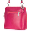 Vera Pelle Leather Handbag small postbag fuchsia K03