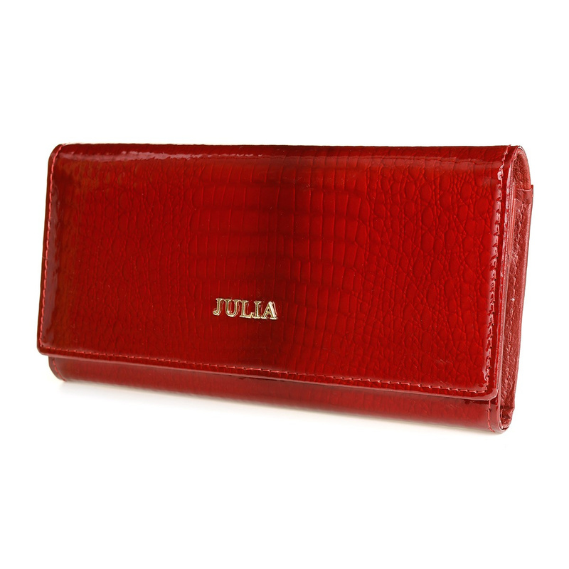 Red Julia Rosso large women's RFID leather wallet F65