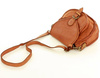 MARCO MAZZINI Klasyczna listonoszka z naturalnej skóry saddle bag genuine leather brąz camel