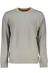 HUGO BOSS MEN&#39;S GRAY ZIPLESS SWEATSHIRT