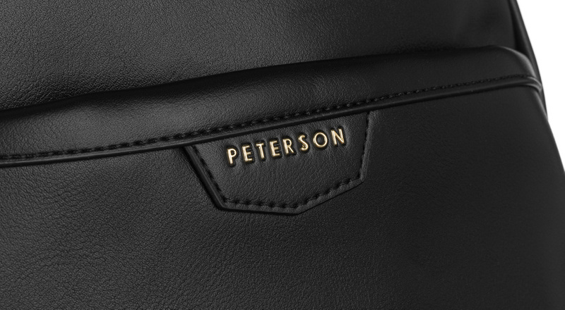 Leatherette bagpack PETERSON PTN PLEC-ALE-3