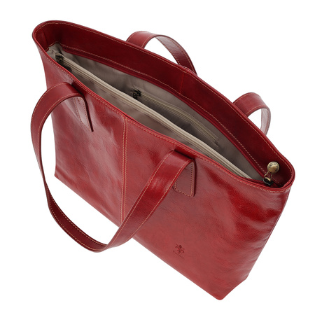 Women's leather elegant shoulder shopper bag