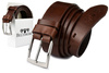 Beltimore leather men's brown premium belt E08 : Colors - brown, beige, Strap size - r.100-115 cm