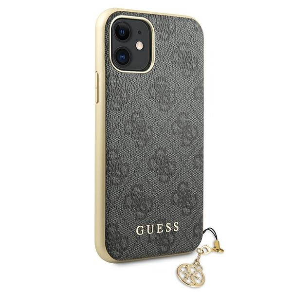 Guess GUHCN61GF4GGR iPhone 11 6,1" / Xr grey/szary hard case 4G Charms Collection