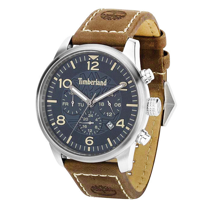 Men's watch with leather strap by TIMBERLAND