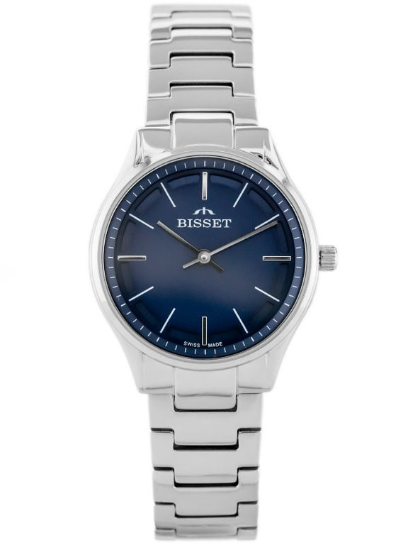 BISSET BSBE67 WOMEN'S WATCH - silver/blue (zb557c)