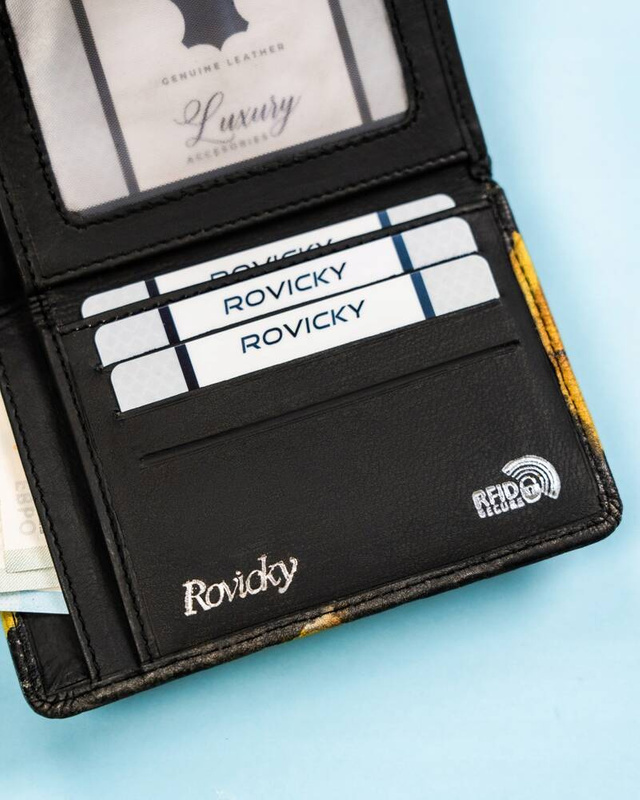 Leather wallet RFID ROVICKY R-N109-ART