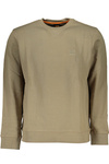 HUGO BOSS MEN&#39;S BEIGE ZIPLESS SWEATSHIRT