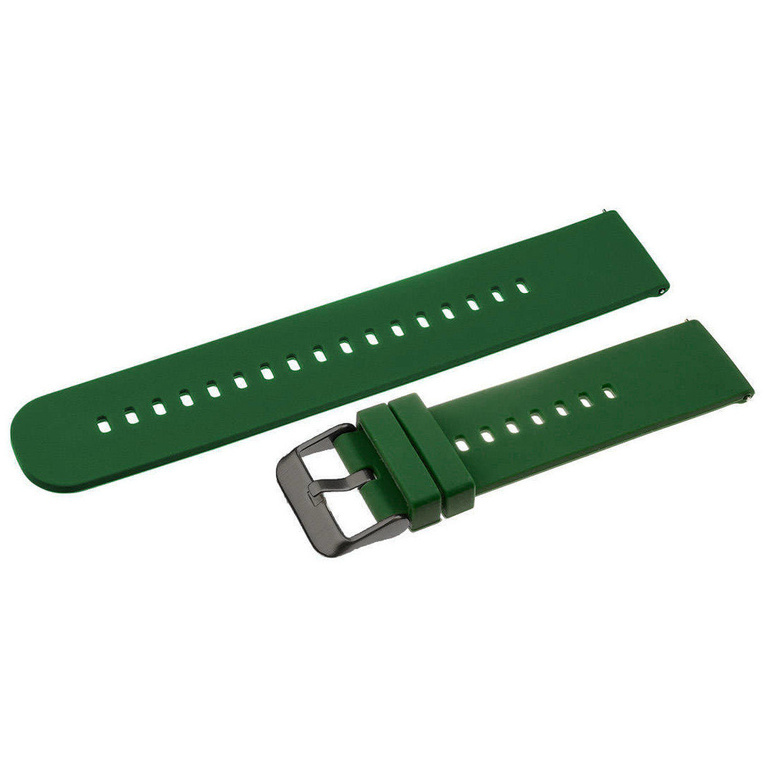 U27 rubber watch strap - dark green/black - 18mm