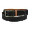 BELTIMORE Double-sided Solid Men's Leather Belt Box W23 : Colors - black, Strap Size - r.115-130 cm