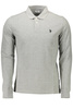 US POLO SHIRT LONG SLEEVE MEN&#39;S GRAY