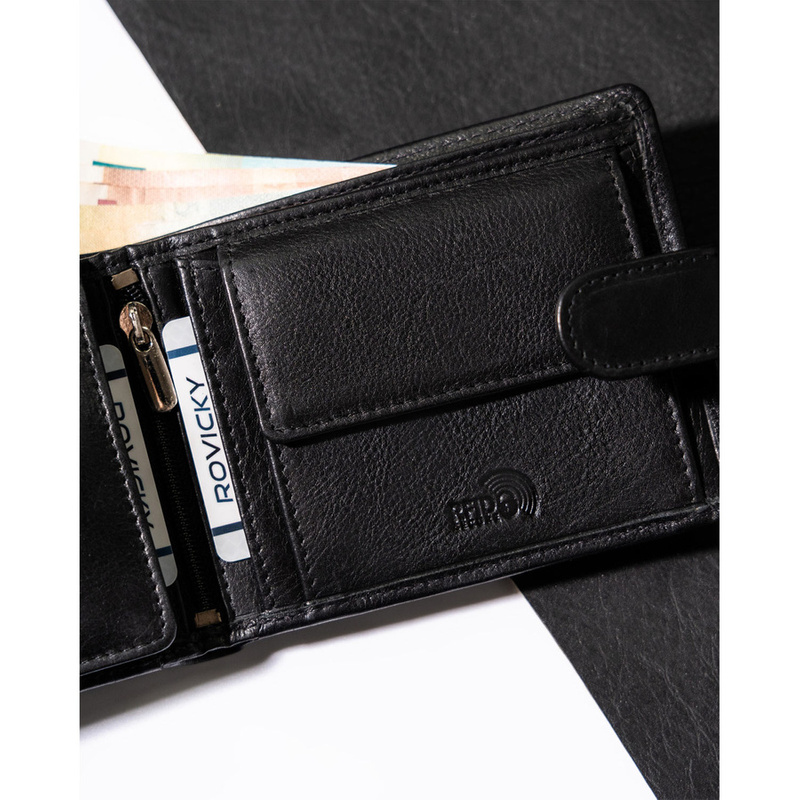 Men's Leather Wallet for Cards and Banknotes Rovicky