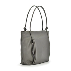 Beautiful elegant large women's leather shopper bag