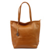 Large leather women's Gregorio shoulder shopper bag