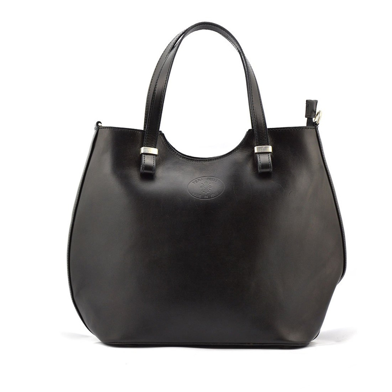 Elegant, stylish, large leather handbag