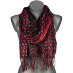 Maroon Large Women's Double-sided Scarf with gold thread warm fashionable shawl AX-92