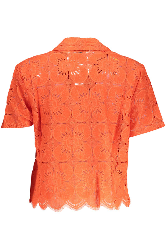 DESIGUAL ORANGE WOMEN&#39;S SHORT SLEEVED SHIRT