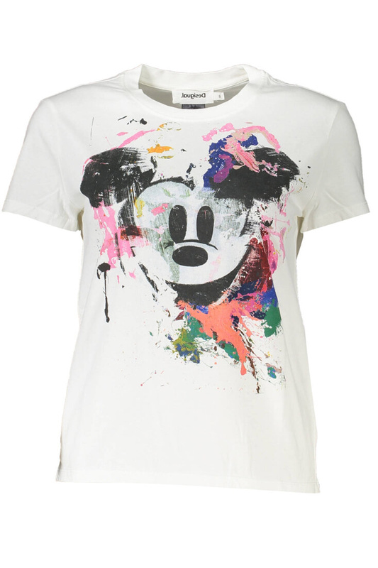 KURZARM-T-SHIRT DAMEN DESIGUAL WEIß