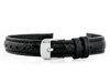 Leather watch strap - CASIO - black II - 12mm